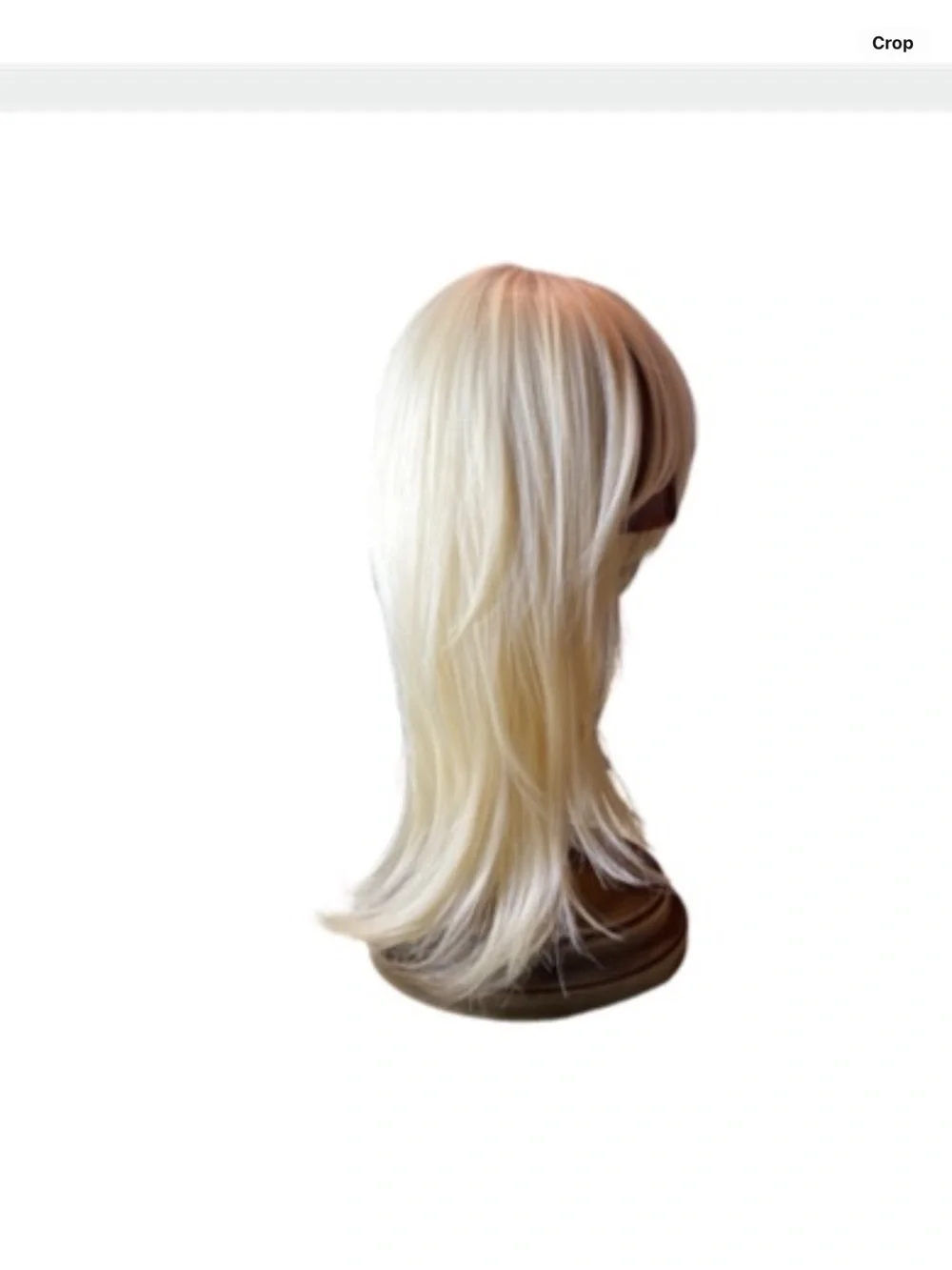 Blonde Long Straight Wig with Curtain Bangs - Women Hair